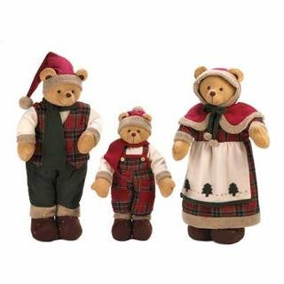 Holiday Bear Family Decor