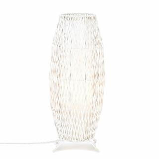 White Woven Floor Lamp