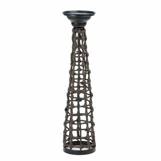 Knotted Rattan Candle Stand (L)