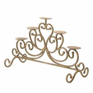 Antiqued Iron Candelabra - 5 Candle Stand