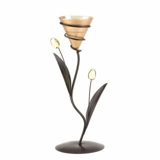 Golden Bloom Candleholder