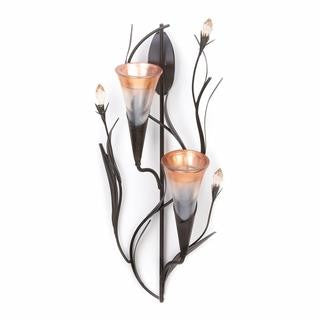 Dawn Lilies Candle Wall Sconce