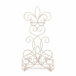 Fleur De Lis Standing Toilet Paper Holder Rack