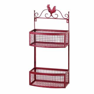 Red Rooster Double Wall Rack