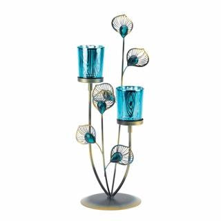 ePeacock Plume Candle Holder