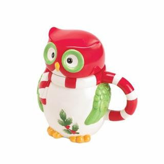 Holiday Hoot Mug with Lid