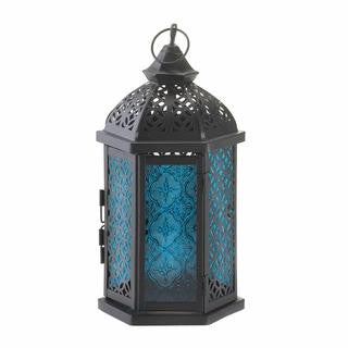 Blue Cove Candle Lantern