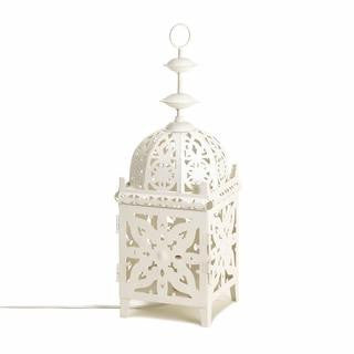 White Medallion Lantern Lamp