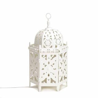 White Moroccan Table Lamp