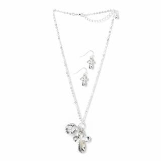 Graceful Cross Charm Jewelry Set