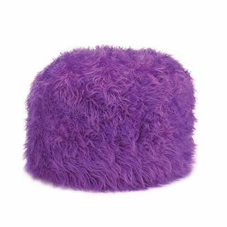 Fuzzy Orchid Pouf Ottoman