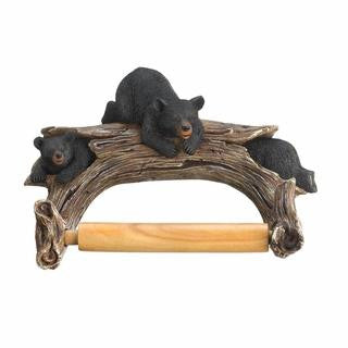 Black Bear Toilet Paper Holder