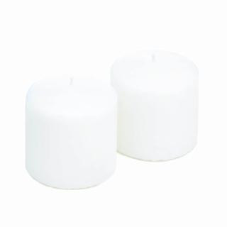 Unscented White Pillar Candle Set