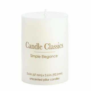 Unscented White Pillar Candle