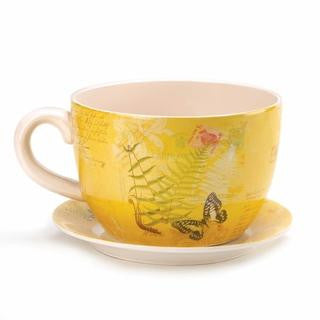 Garden Butterfly Teacup Planter