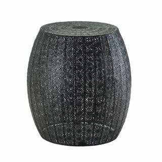 Midnight Moroccan Lace Stool