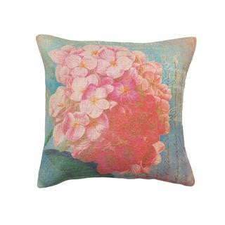 Pink Hydrangea Throw Pillow