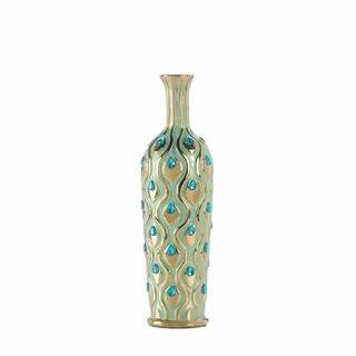 Tall Peacock Jewel Vase