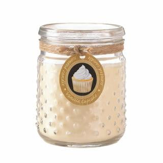 Vanilla Cupcake Hobnail Jar Candle