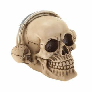 Rockin' Headphone Skull Figurine