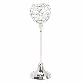 Silver Shimmer Globe Candlesticke