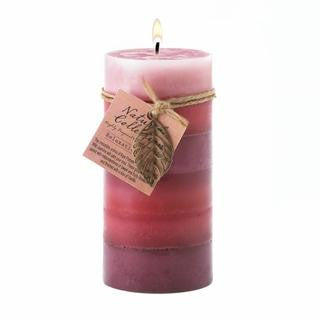 Relaxation Leaf Tall Pillar Candle