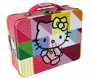 Hello Kitty Colors Embossed Carry All Tin Lunch Box