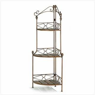 Rustic Corner Bakers Rack