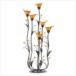 Amber Calla Lily Candleholder