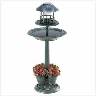 Solar Bird Bath Garden Centerpiece