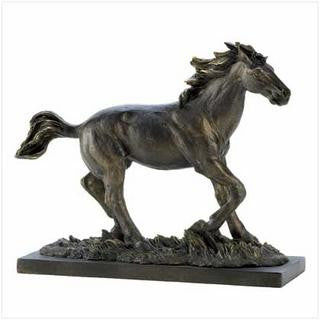 Wild Stallion Horse Statue