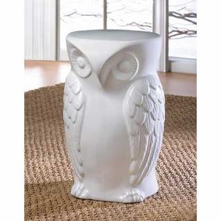 Wise Owl Ceramic Decorative Stool