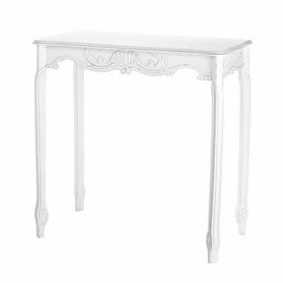 White Scallop Detail Hall Table