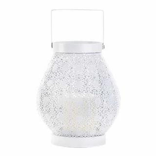 White Lace Design Candle Lamp