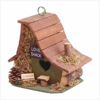 Wooden Love Shack Bird House