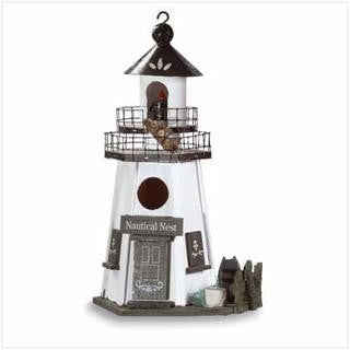 Lighthouse Bird House - Nautical Nest