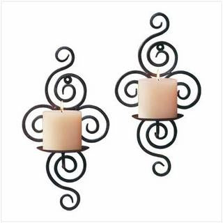 Wrought Iron Candle Wall Sconces