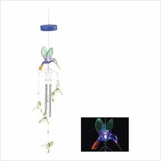 Light-Up Hummingbird Windchime