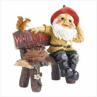 Garden Gnome Welcome Statue