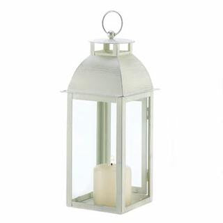 Distressed Ivory Candle Lantern